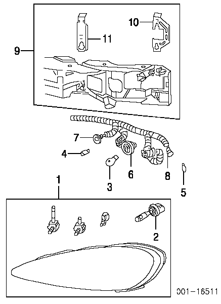 Faro izquierdo 325001 Diesel Technic