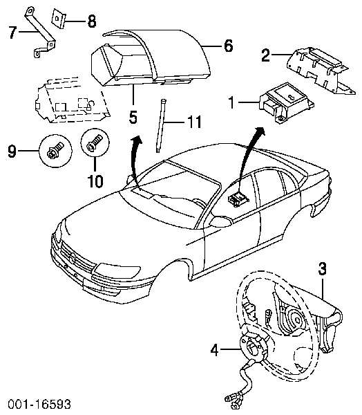 0199006 Opel anillo de airbag