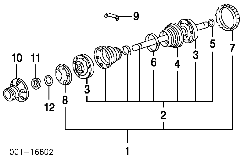 414206 Opel junta homocinética exterior trasera