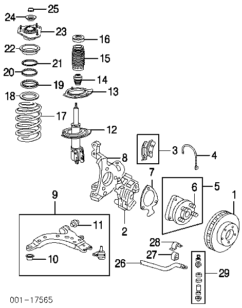 22179331 General Motors soporte amortiguador delantero