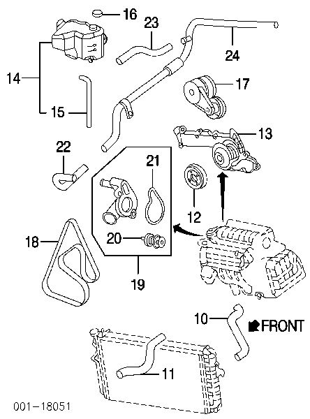 Caja del termostato 12597257 Peugeot/Citroen