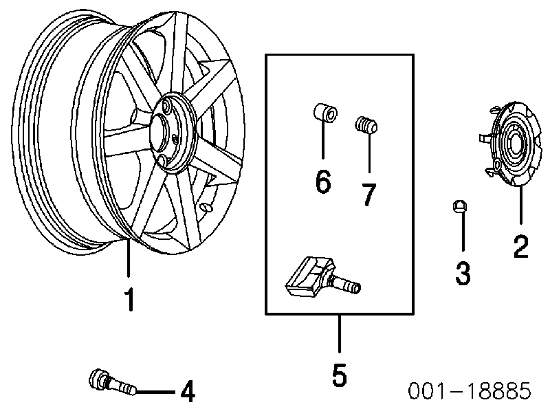 Sensor De Presion De Neumaticos K05127335AE Fiat/Alfa/Lancia