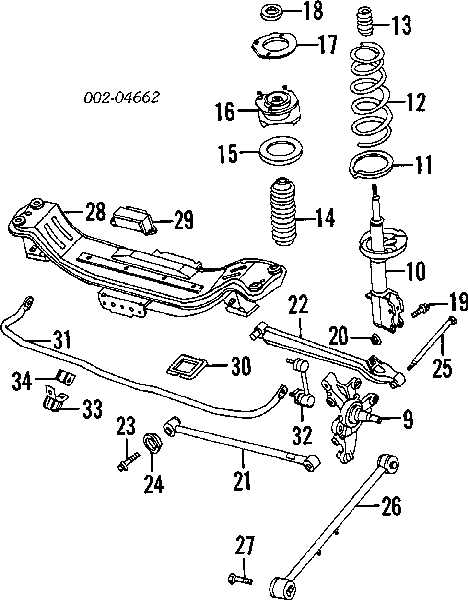 F32Z18192D Ford soporte amortiguador trasero izquierdo