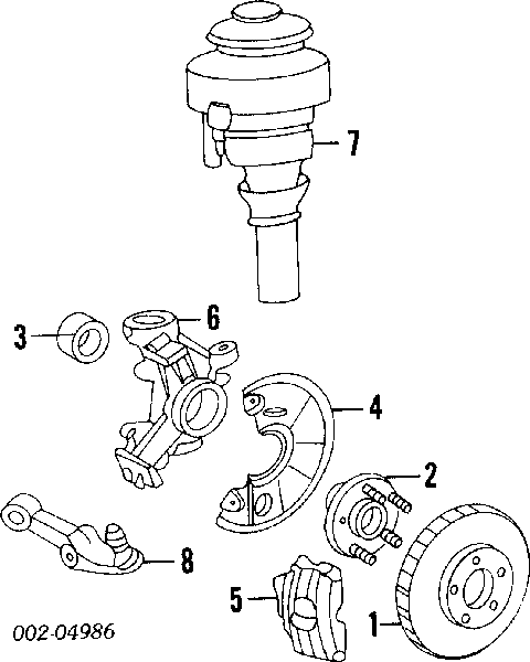 F3OY1125A Ford freno de disco delantero