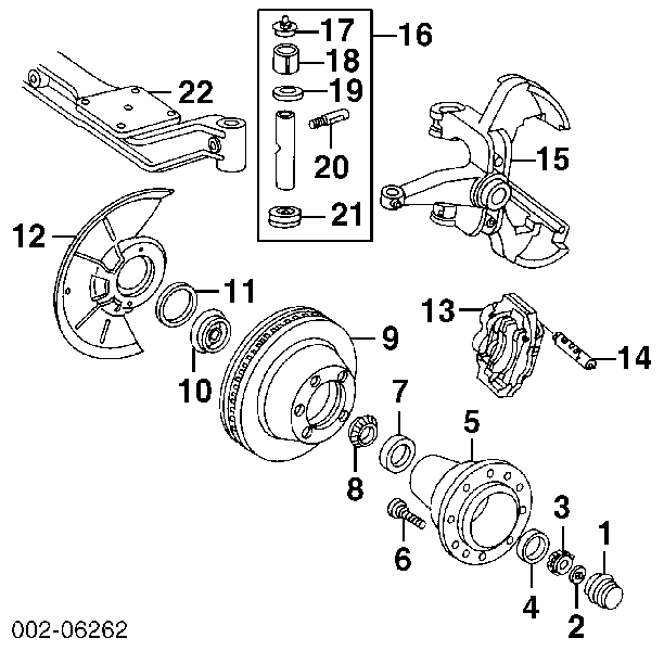 C9AZ4222A Ford cojinete externo del cubo de la rueda delantera