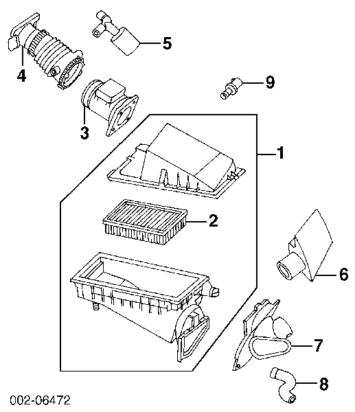 F5RZ12B579CARM Ford sensor de flujo de aire/medidor de flujo (flujo de aire masibo)