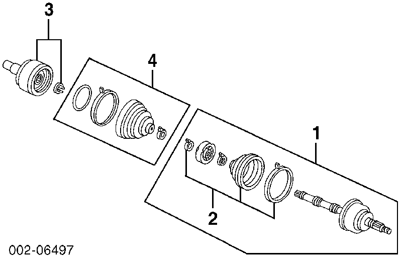 Árbol de transmisión delantero izquierdo FA602560X Mazda