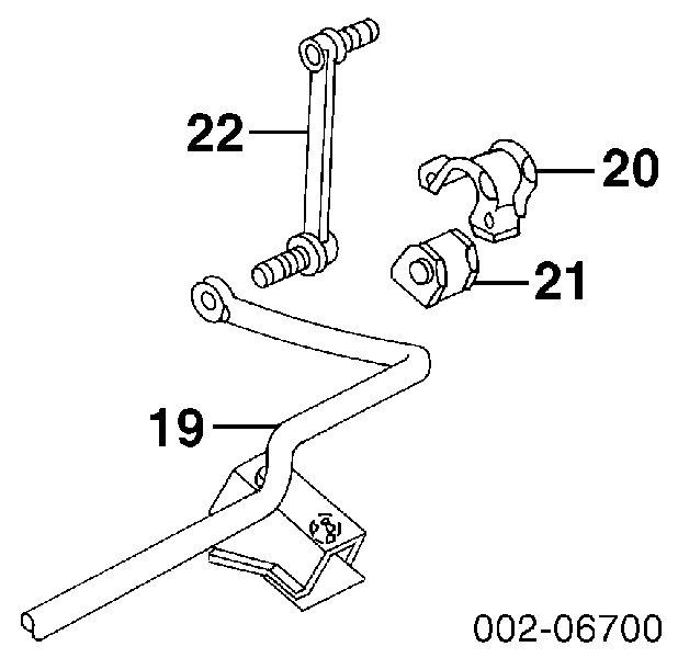 F78Z5K483AA Ford soporte de barra estabilizadora delantera