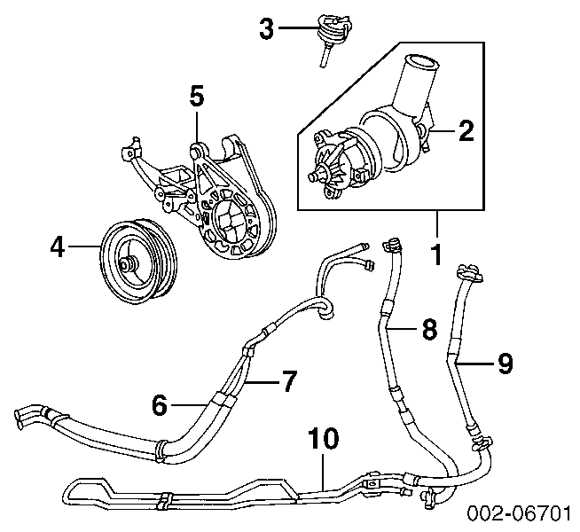 F58Z3A674ABRM Ford Bomba hidráulica de dirección
