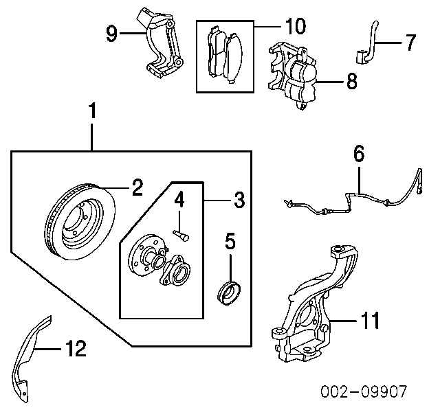 Cubo de rueda delantero IJ223040 Iljin