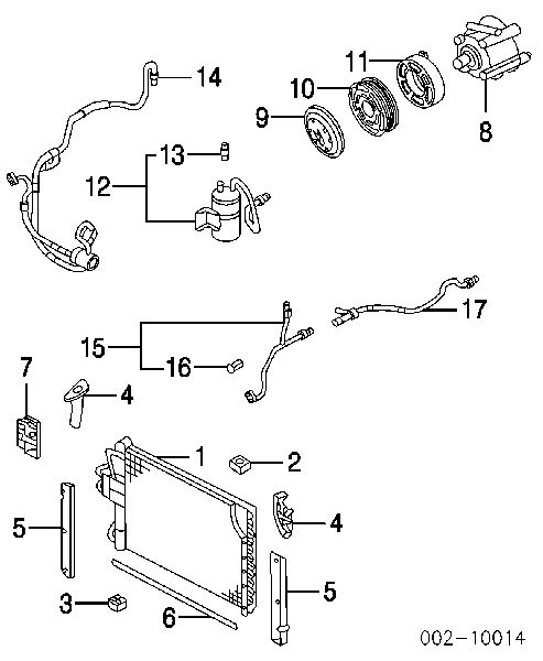 Receptor-secador del aire acondicionado 4097887 Ford
