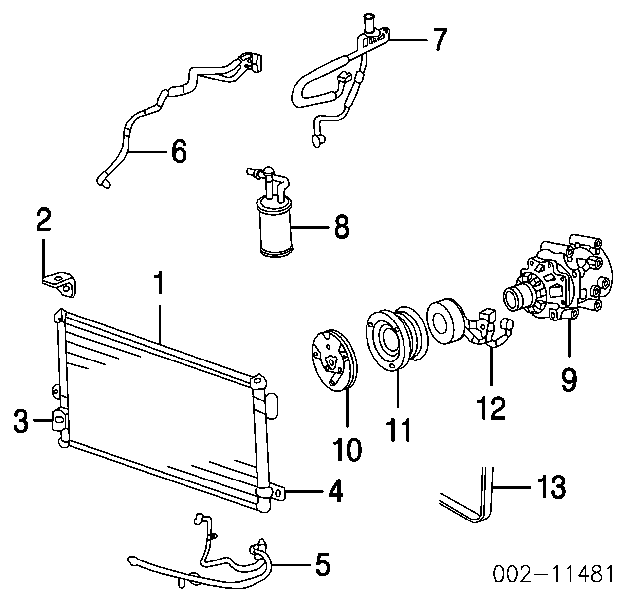 XW4Z19959BA Ford receptor-secador del aire acondicionado