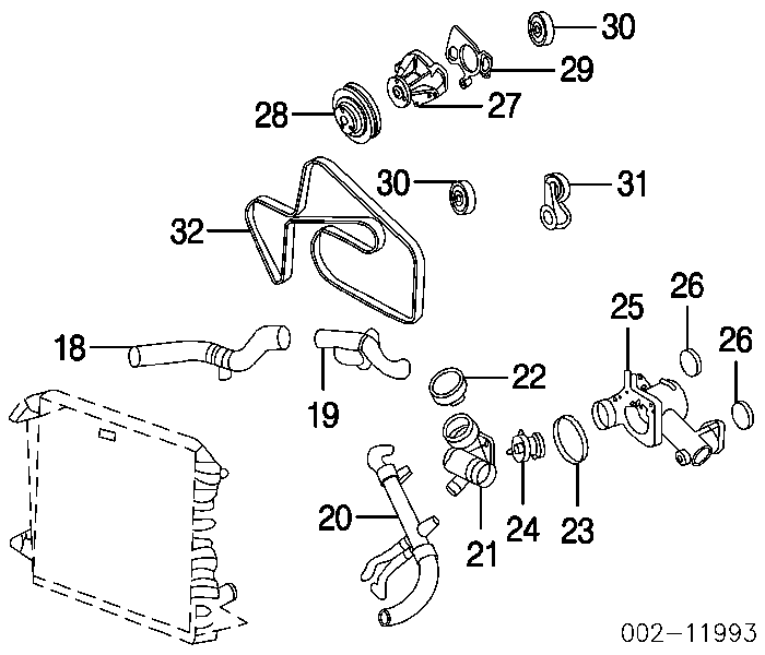 Junta de termostato para Land Rover Range Rover L320
