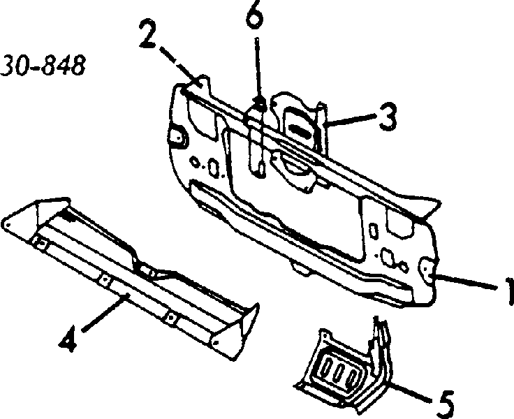 6250004M00 Nissan/Infiniti Soporte de radiador completo (panel de montaje para foco)