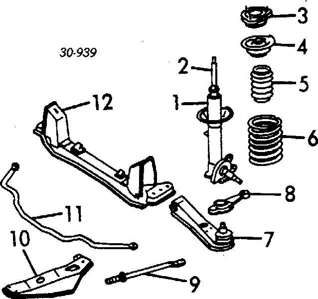Amortiguador strut delantero para Nissan Silvia (S12)