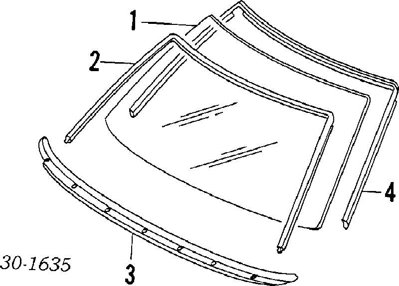 Moldura de parabrisas superior para Nissan Bluebird (T72 , T12)