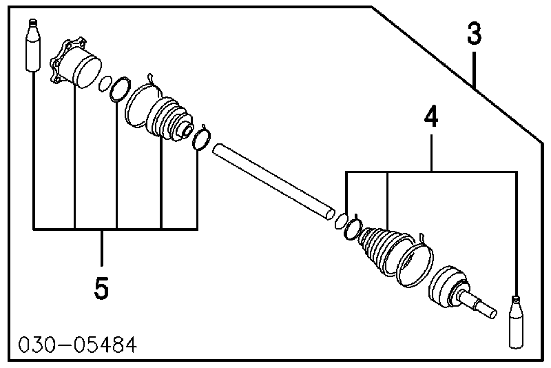 Fuelle, árbol de transmisión delantero exterior para Nissan Armada (TA60)