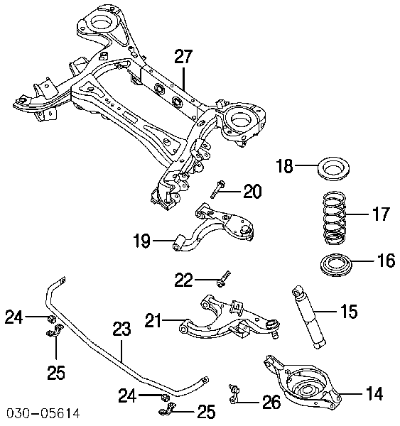 Brazo suspension (control) trasero inferior izquierdo 551A17S010 Nissan
