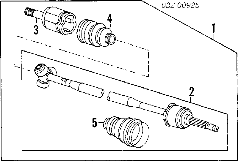 44315SA5300 Honda fuelle, árbol de transmisión delantero interior