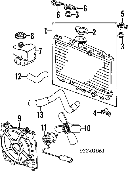 Radiador refrigeración del motor ADH29830 Blue Print