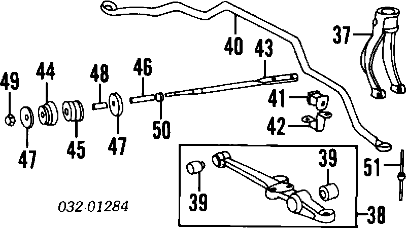 Casquillo de barra delantera radial, delantero para Honda Accord (CA4, CA5)