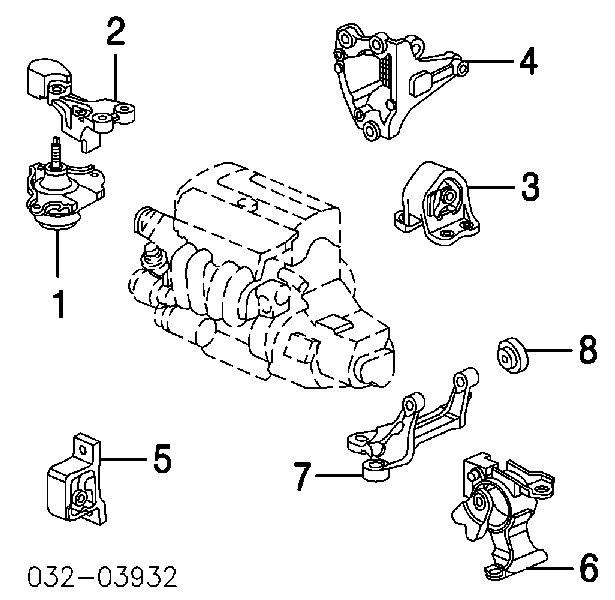 Soporte de motor delantero Honda 50840SCVA81 precio, desde 23,66 EUR