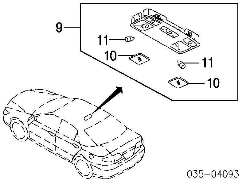Luz interior (cabina) para Mazda 3 (BK12)