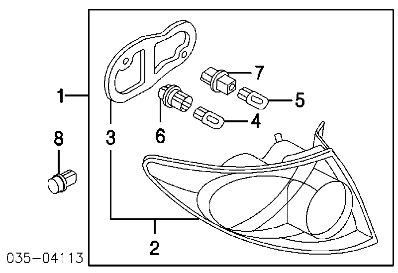 Clip de atadura de una linterna trasera para Mazda 3 (BP)