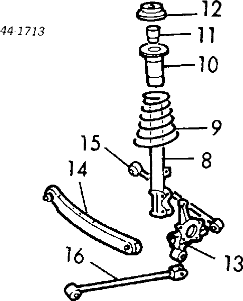 Brazo suspension (control) trasero inferior izquierdo para Toyota Celica (T16)