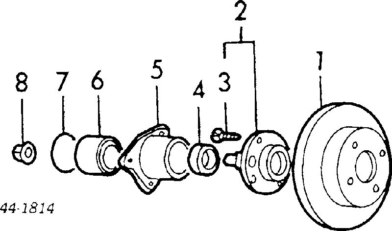 Pinza de freno trasero derecho para Toyota Corolla (E8B)