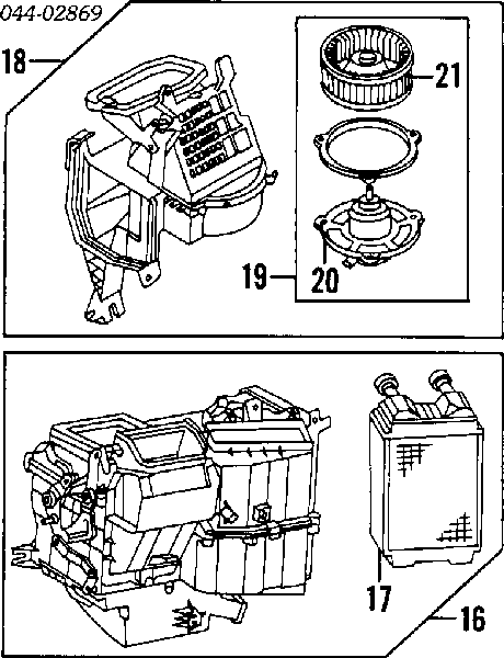 Motor de calefacción para Mazda 323 (BG)
