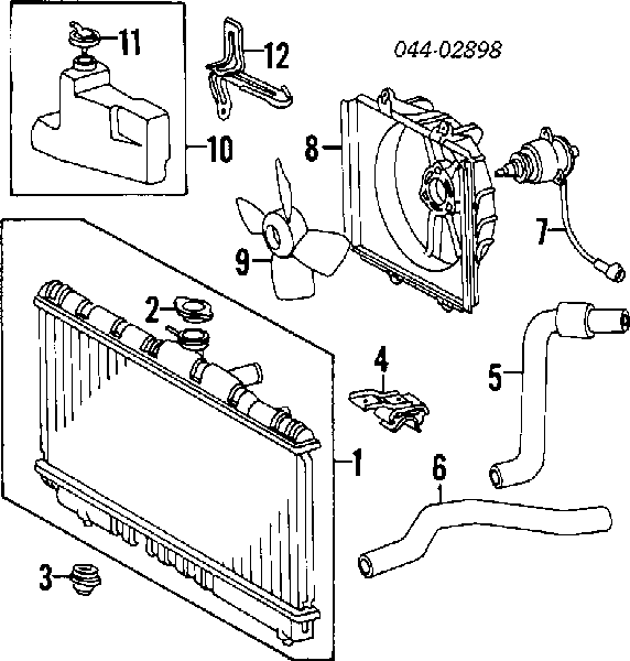 Armazón radiador para Toyota Carina (T19)