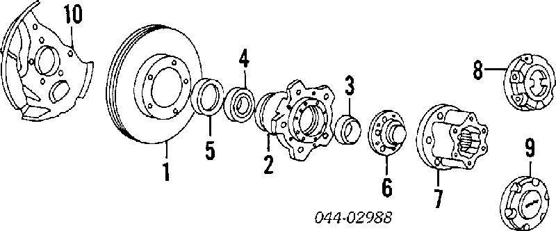 4351228040 Toyota freno de disco delantero