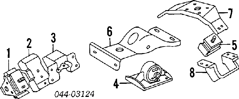 Almoahada (Soporte) Del Motor Izquierda / Derecha TOEM020 Kautek