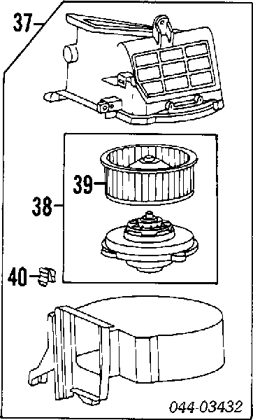 94854552 General Motors motor eléctrico, ventilador habitáculo