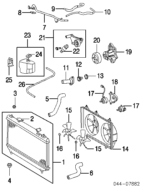 Ventilador, refrigeración del motor para Toyota Yaris (NCP2)
