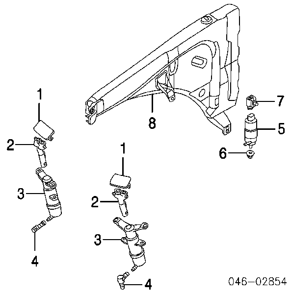 T de la sistema de lavado del parabrisas para Audi A6 (4B, C5)