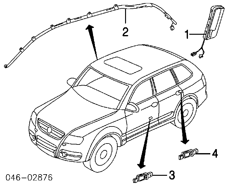 Airbag lateral de asiento izquierdo para Volkswagen Touareg (7LA)
