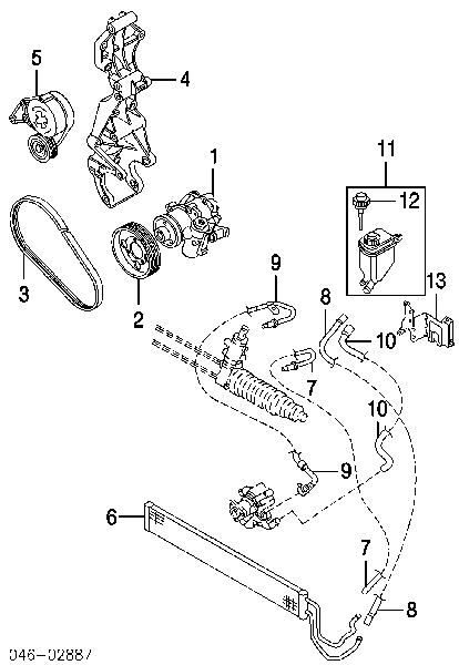 Manguera hidráulica, dirección, de mecanismo dirección a radiador para Volkswagen Touareg (7LA)