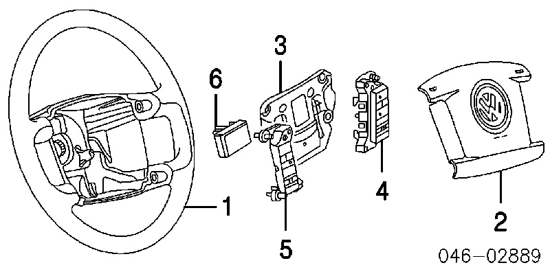 Interruptores del volante Volkswagen Touareg 1 (7LA)