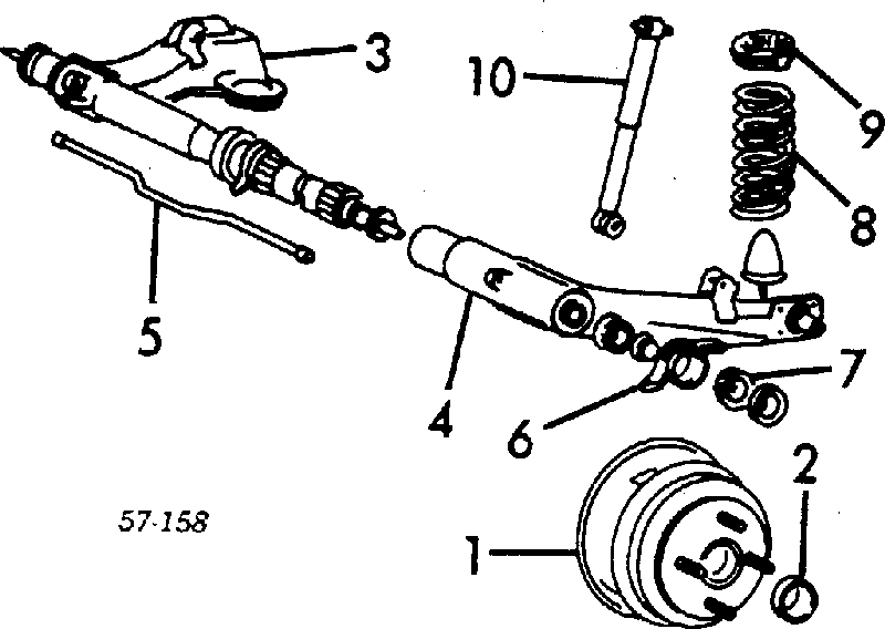 Suspensión, brazo oscilante trasero inferior para Mitsubishi Lancer (C1A,C6A)
