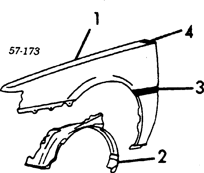 Aleta delantera para Mitsubishi Galant V E1A