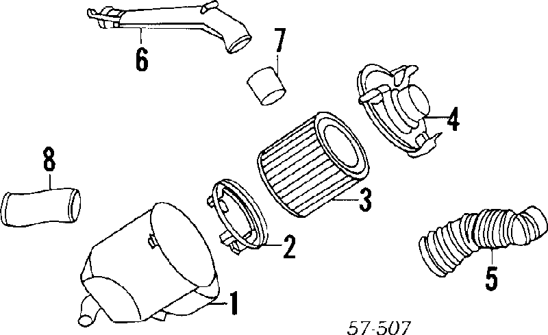 Filtro de aire MD607648 Mitsubishi