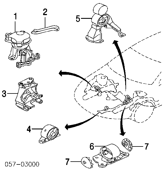 AWSMI1233 Tenacity soporte motor izquierdo