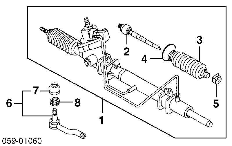 Cremallera de dirección 4860060A70 Suzuki