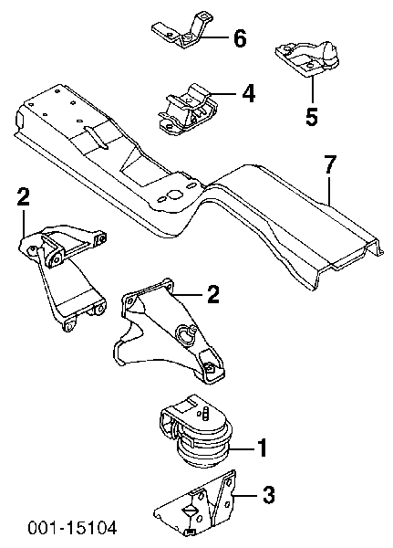 1173065D11 Suzuki viga de montaje para motor