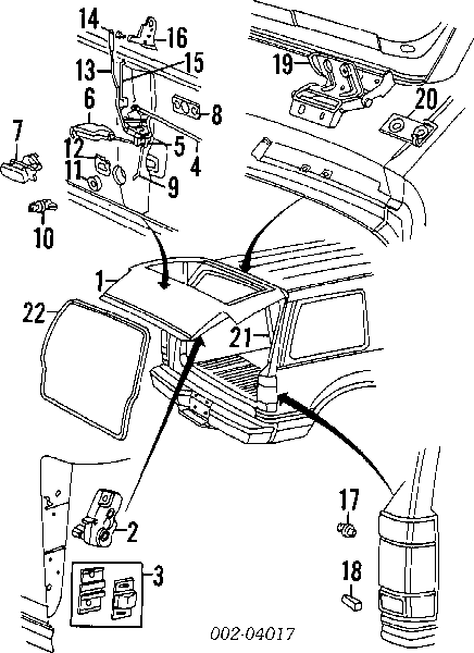 Amortiguador maletero para Ford Explorer U2