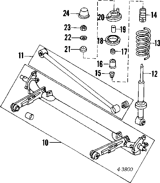 MB584342 Mitsubishi amortiguador trasero