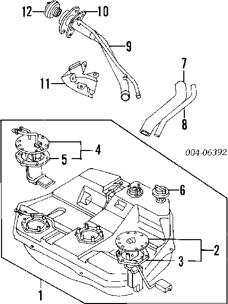 Junta, sensor de nivel de combustible, bomba de combustible (depósito de combustible) para Mitsubishi Pajero (H60, H70)