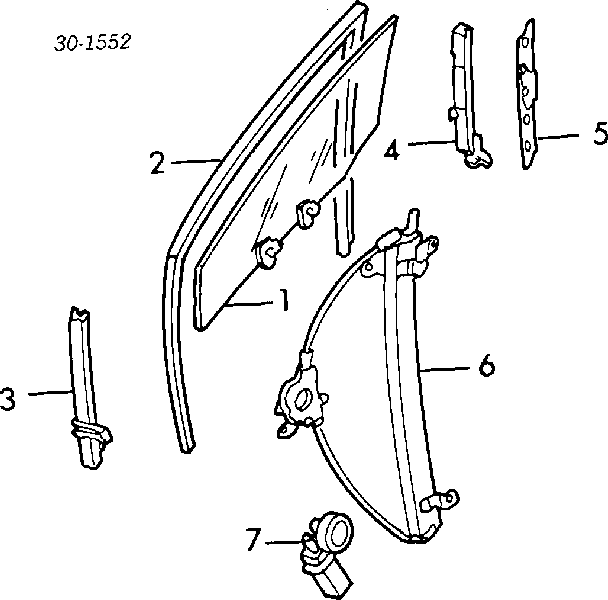 Mecanismo de elevalunas, puerta delantera derecha para Nissan Maxima (J30)